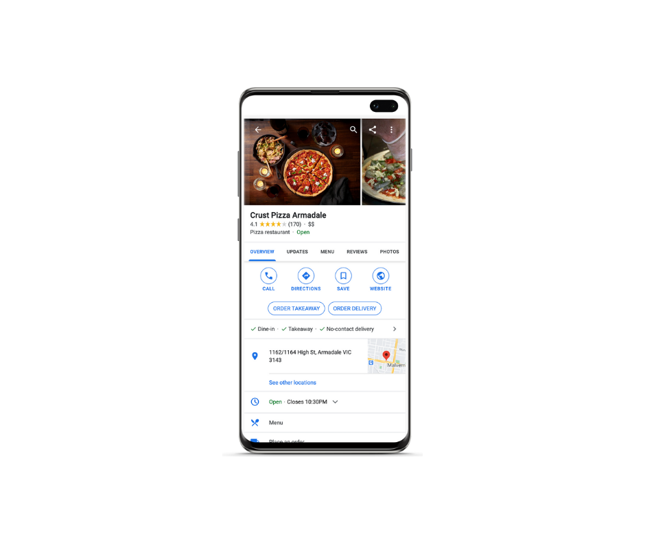 Google Food Ordering